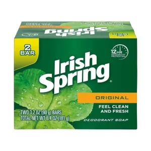 Irish Spring Original Scent Bar Soap 3.2 oz. Pack of 2