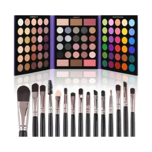 UCANBE Eyeshadow Palette with 15Pcs Brushes Makeup Set