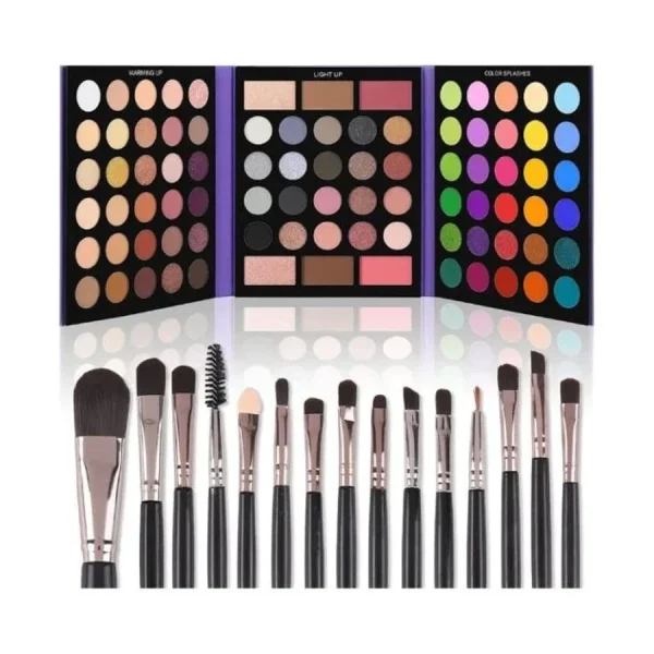 UCANBE Eyeshadow Palette with 15Pcs Brushes Makeup Set