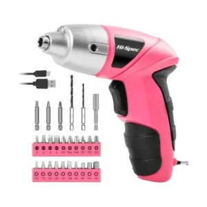 Pink Screwdriver 27pc 3.6V USB Small Power Set