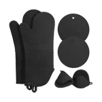 Extra Long Oven Mitts and Pot Holders Sets
