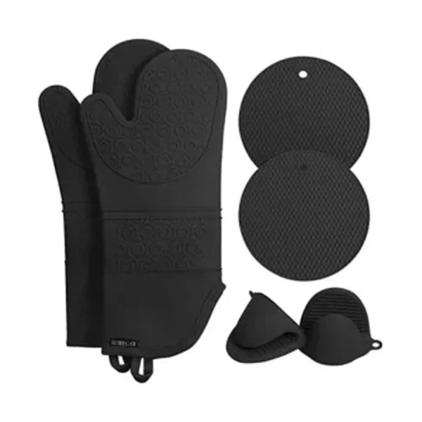 Extra Long Oven Mitts and Pot Holders Sets