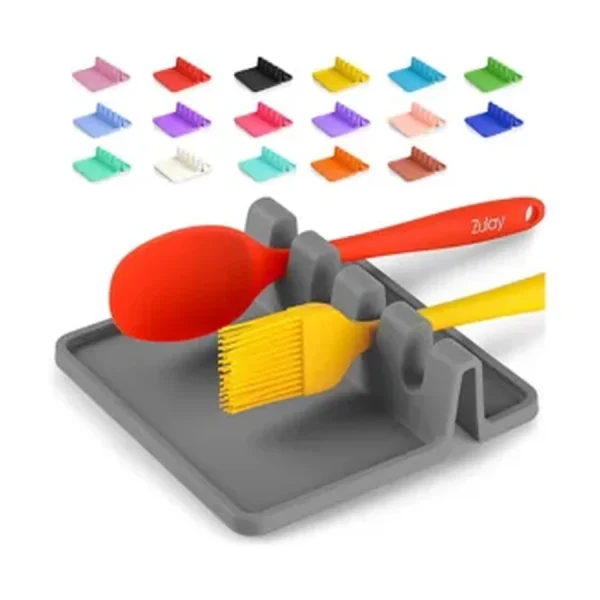 Silicone Rest with Drip Pad for Multiple Utensils