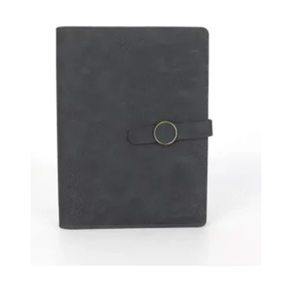 Black Lined Leather Journal Notebook