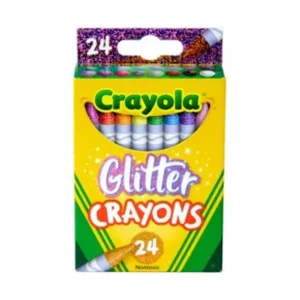 Glitter Crayons, 24 Count