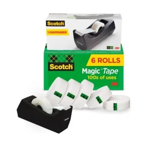 Scotch Magic Tape, 6 Rolls with Dispenser