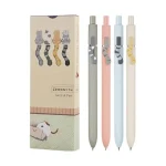 UIXJODO Cat Pens, 4 Pcs 0.5mm Cute Kawaii Pens Black Ink